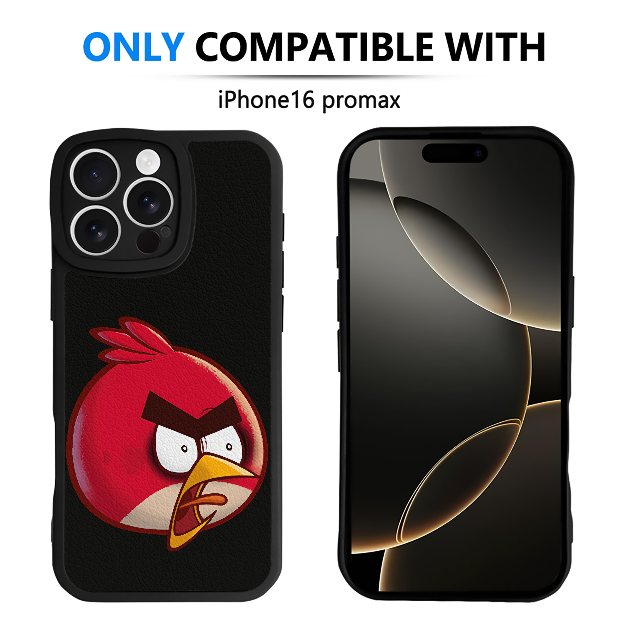 （画像用） Angry Birds アングリーバード 【iPhone 16シリーズ対応】シリコンスマホケース（レザー調） 材質：シリコン
